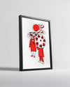 Red Umbrellas Poster Tablosu
