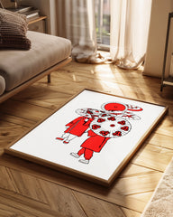 Red Umbrellas Poster Tablosu