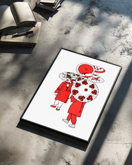 Red Umbrellas Poster Tablosu