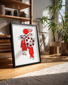 Red Umbrellas Poster Tablosu