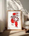 Red Umbrellas Poster Tablosu