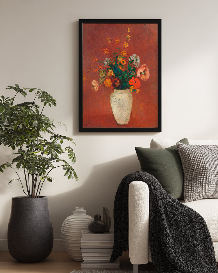Red Vase Poster Tablosu