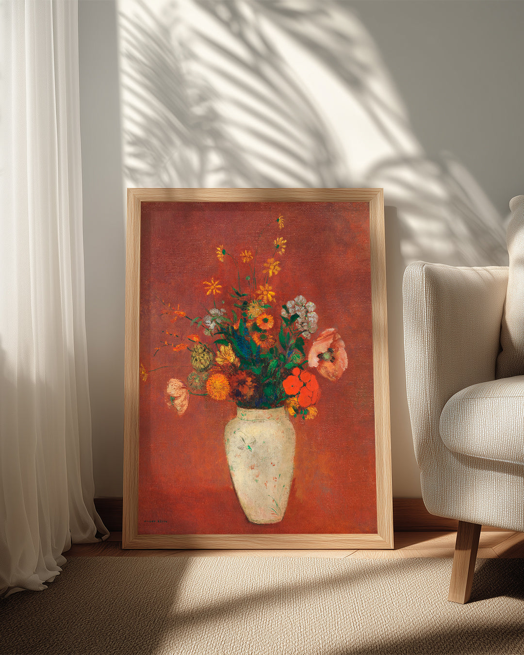 Red Vase Poster Tablosu