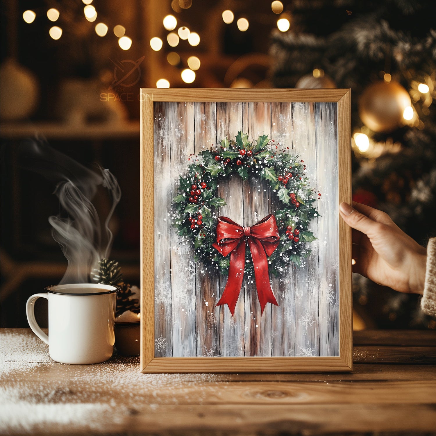 Reindeer Family Portrait Poster Tablosu