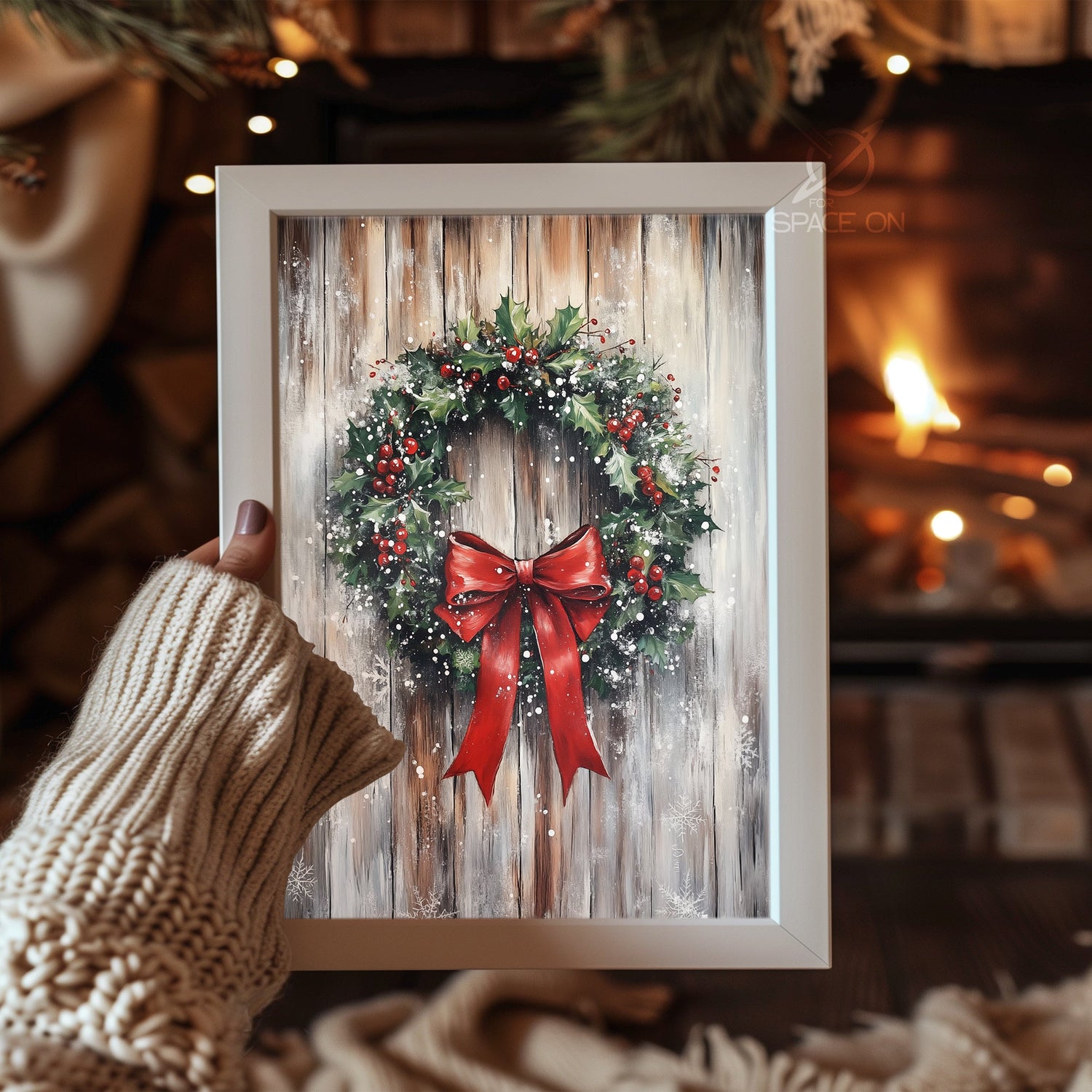 Reindeer Family Portrait Poster Tablosu