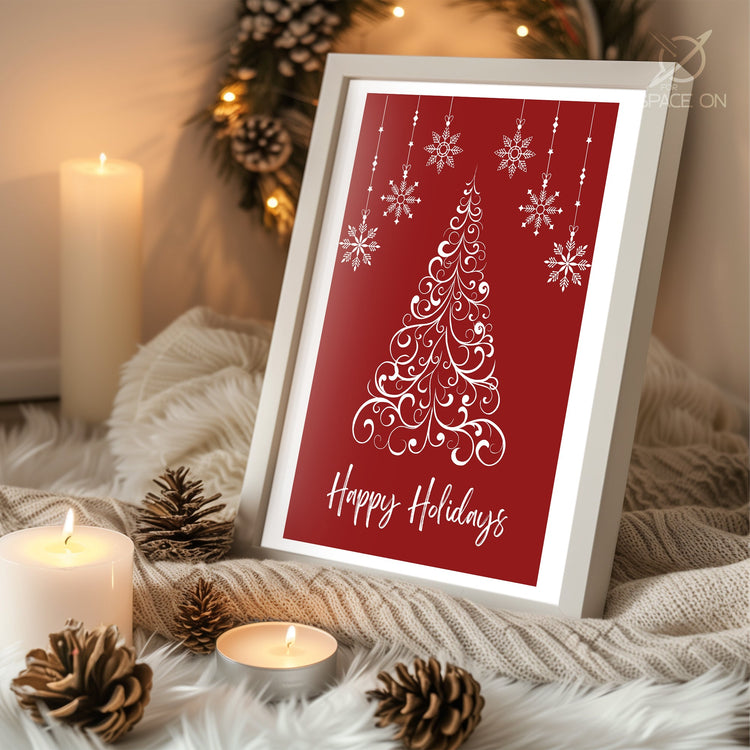 Reindeer In Snow Poster Tablosu