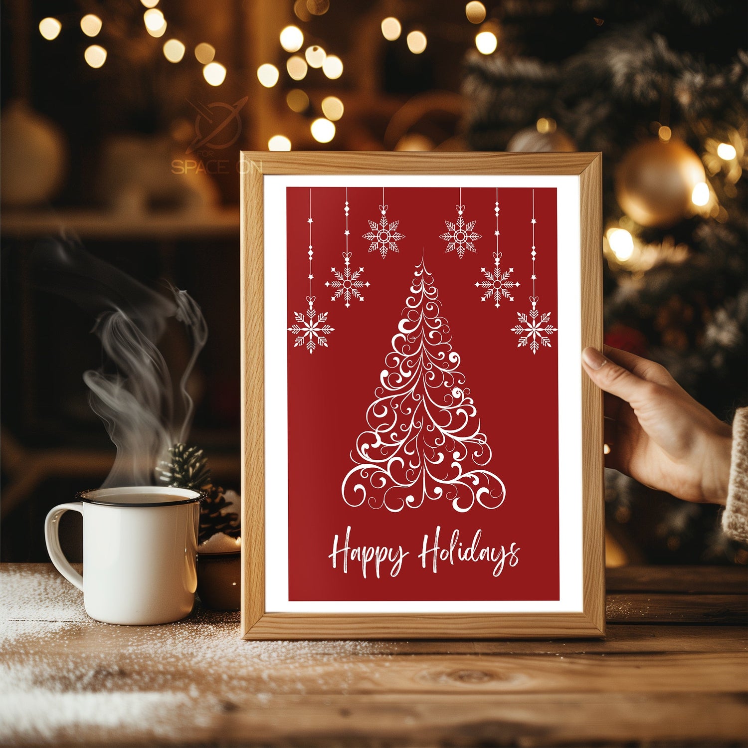 Reindeer In Snow Poster Tablosu