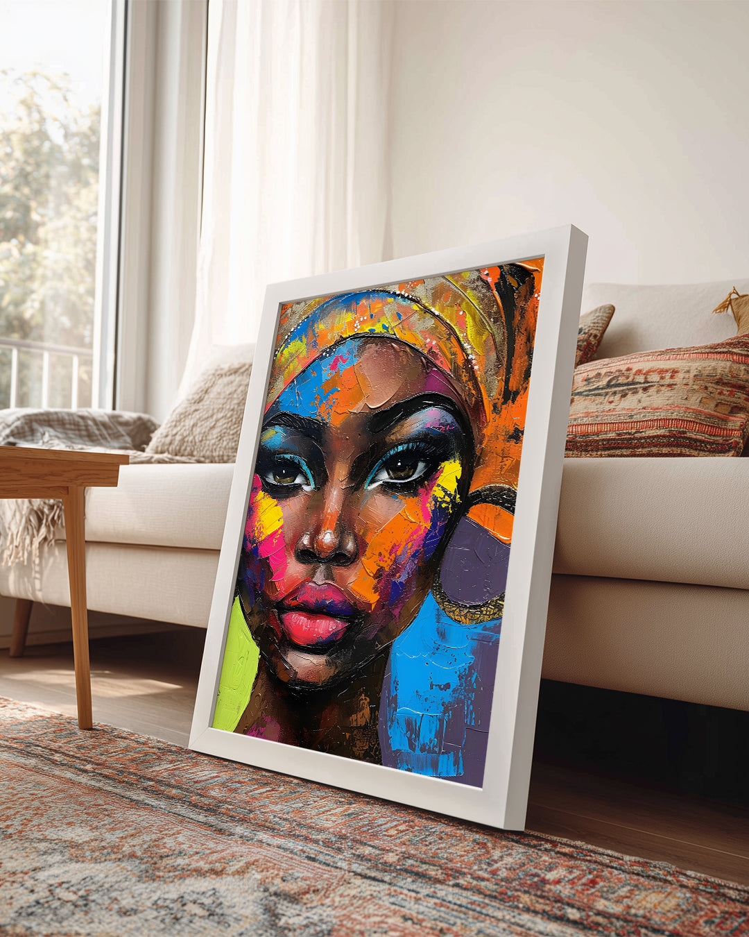 Renkli Afrikalı Kadın Portresi - Etnik Poster Tablosu