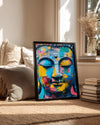 Renkli Buddha Heykeli - Canlı Renklerle Dolu Sanat Eseri Poster Tablosu