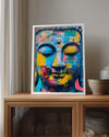 Renkli Buddha Heykeli - Canlı Renklerle Dolu Sanat Eseri Poster Tablosu