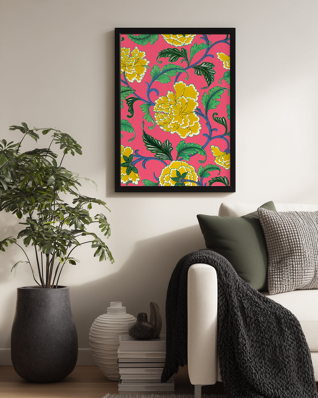 Renkli Çiçek Deseni Poster Tablosu