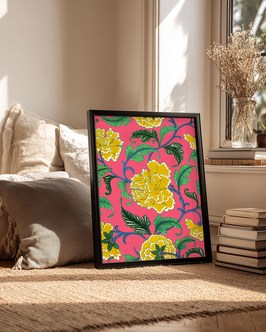 Renkli Çiçek Deseni Poster Tablosu