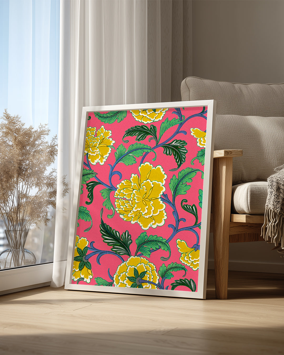 Renkli Çiçek Deseni Poster Tablosu