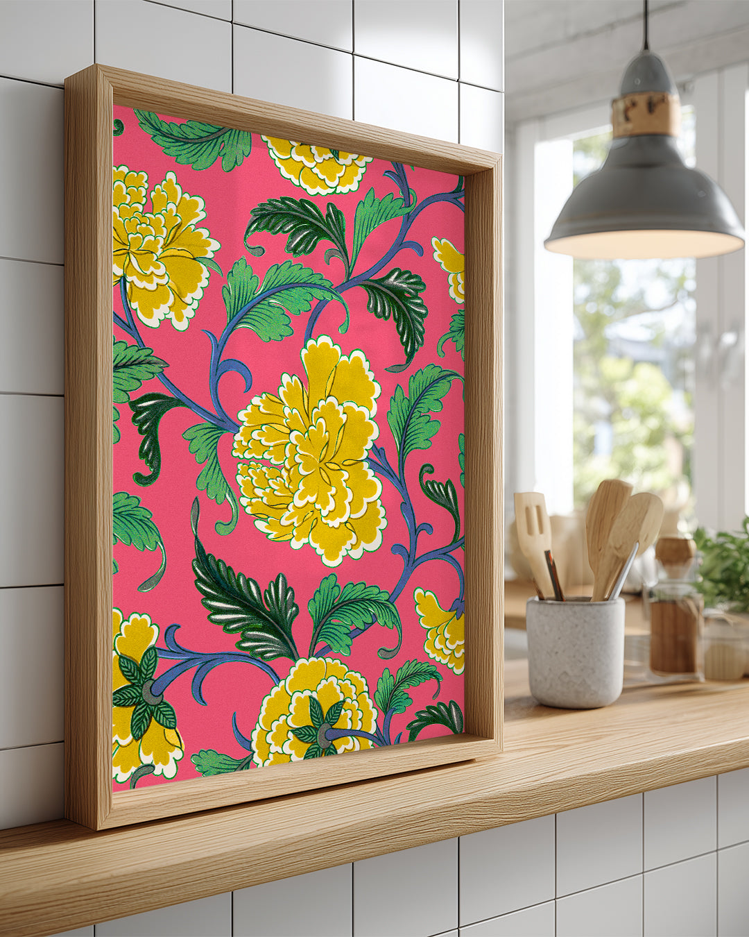Renkli Çiçek Deseni Poster Tablosu