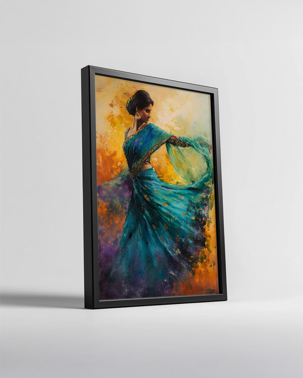 Renkli Dans Figürü - Estetik Dönüşüm Anı Poster Tablosu