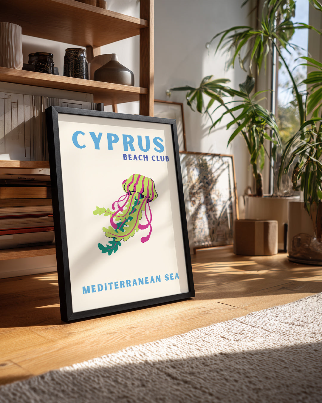 Renkli Denizanası - Canlı Tasarım Poster Tablosu
