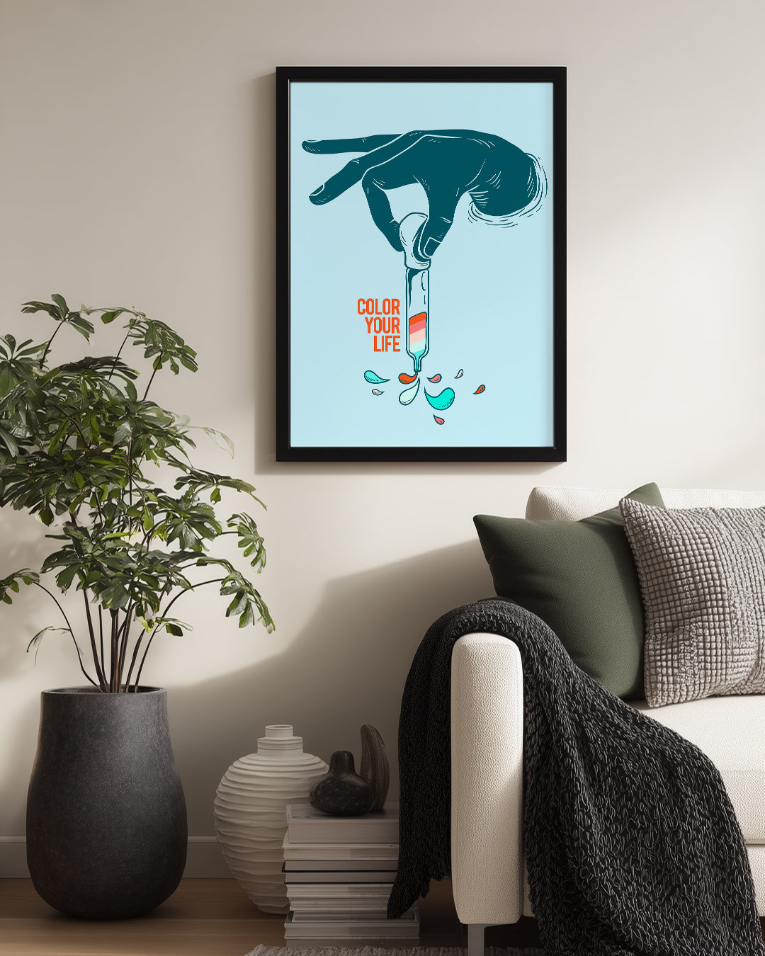 Renkli Dokunuş - Hayatına Renk Kat Poster Tablosu