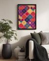 Renkli Dörtgen Deseni - Canlı Geometrik Tasarım Çalışması Poster Tablosu