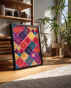Renkli Dörtgen Deseni - Canlı Geometrik Tasarım Çalışması Poster Tablosu