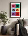 Renkli Dudaklar - Pop Art Tarzı Poster Tablosu