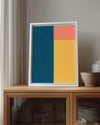Renkli Geometrik Dörtgenler - Soyut Sanat Kompozisyonu Poster Tablosu