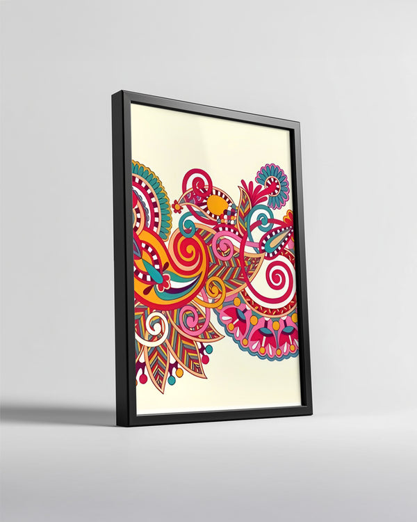 Renkli Motifler - Canlı Desen Çalışması Poster Tablosu