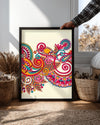 Renkli Motifler - Canlı Desen Çalışması Poster Tablosu