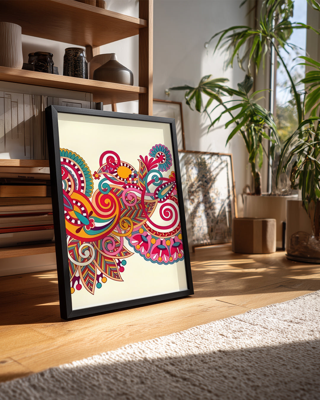 Renkli Motifler - Canlı Desen Çalışması Poster Tablosu