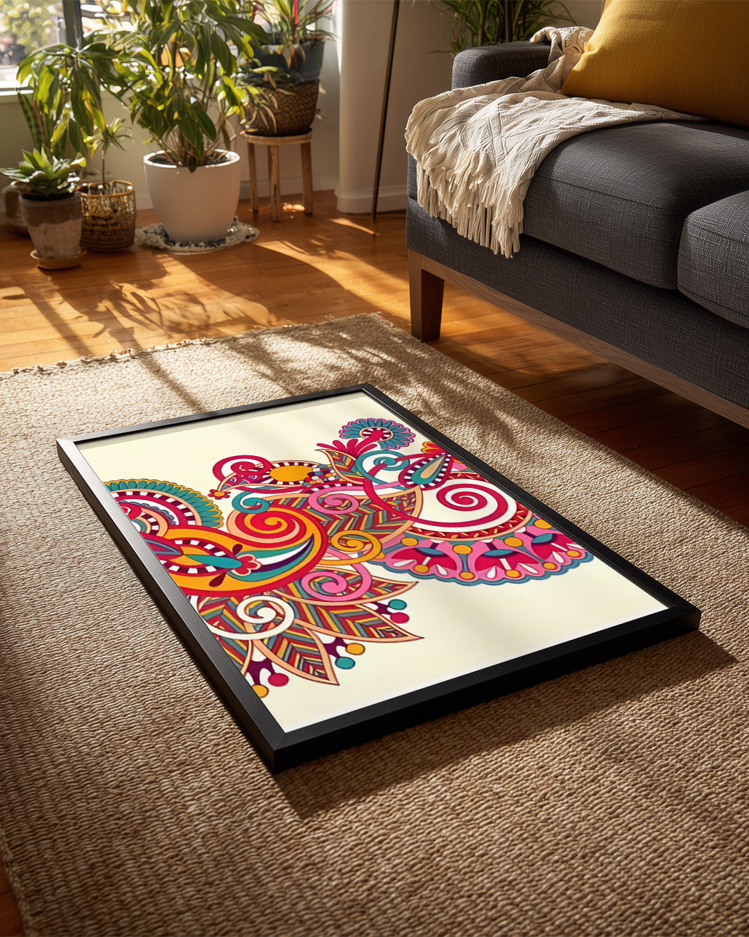 Renkli Motifler - Canlı Desen Çalışması Poster Tablosu