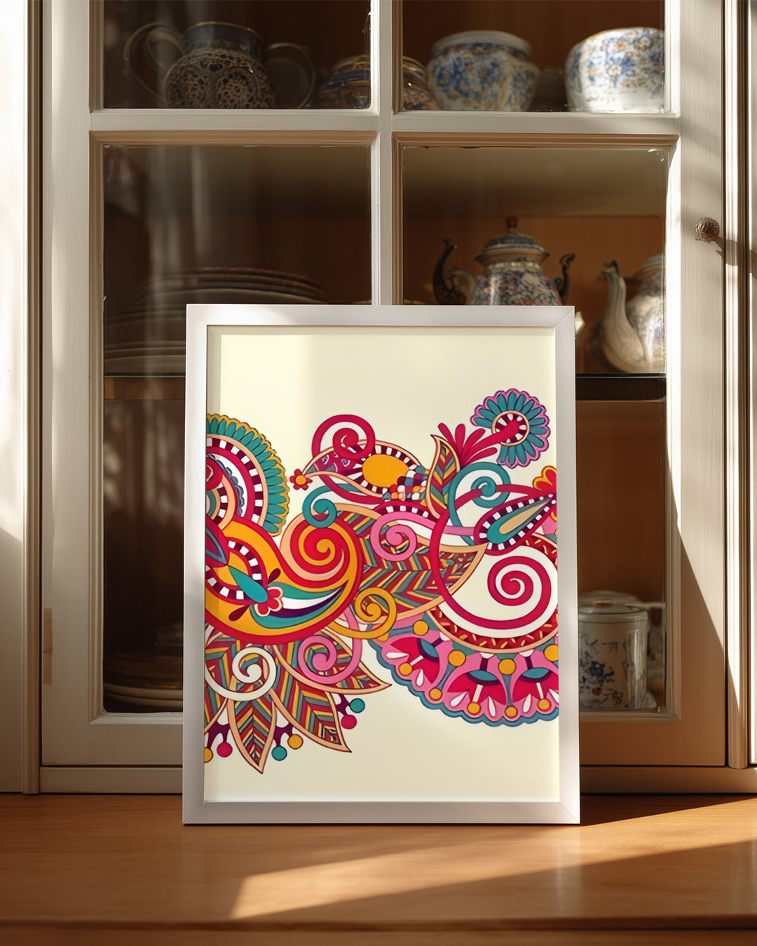 Renkli Motifler - Canlı Desen Çalışması Poster Tablosu