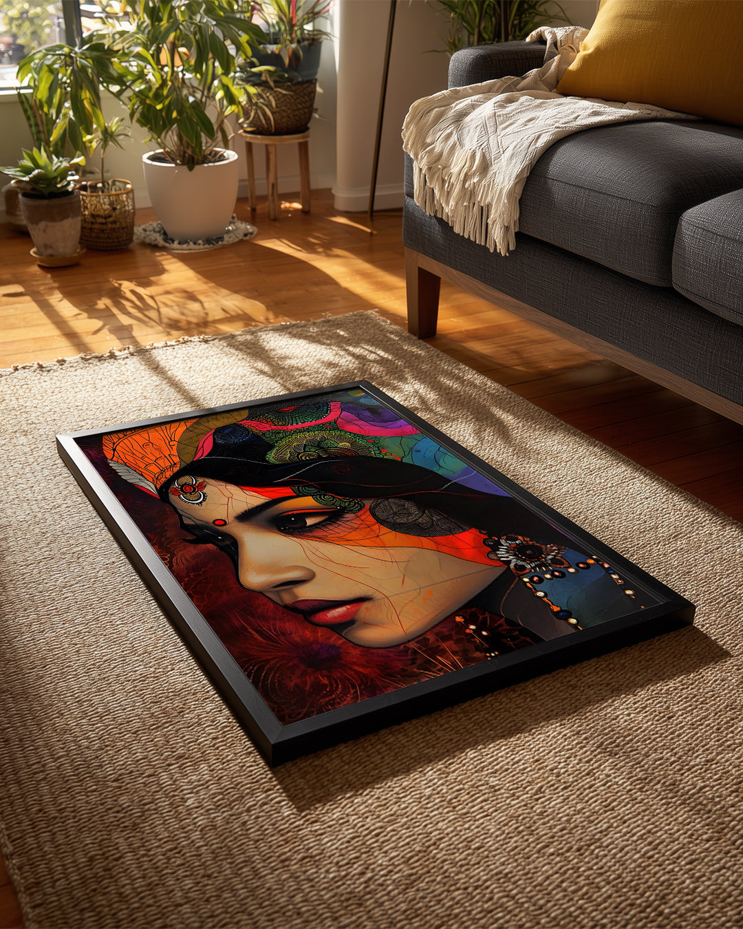 Renkli Portre Çalışması - Geleneksel Temalı Sanat Eseri Poster Tablosu