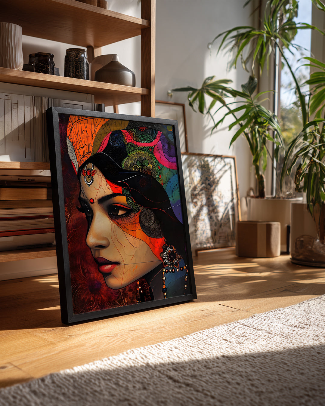 Renkli Portre Çalışması - Geleneksel Temalı Sanat Eseri Poster Tablosu