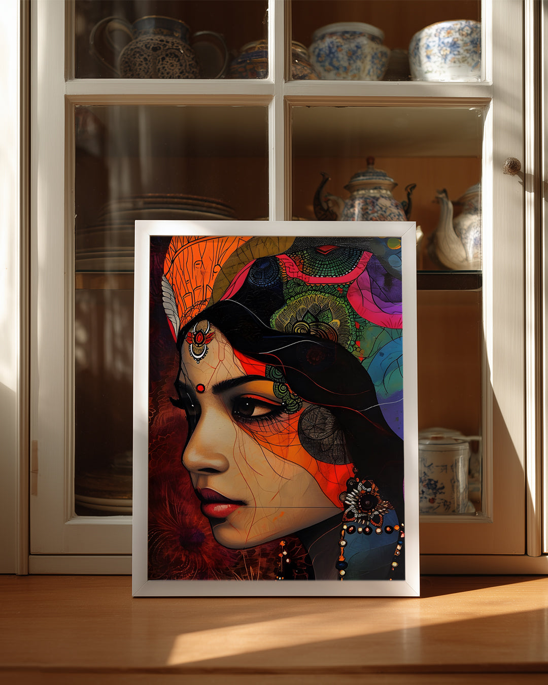 Renkli Portre Çalışması - Geleneksel Temalı Sanat Eseri Poster Tablosu