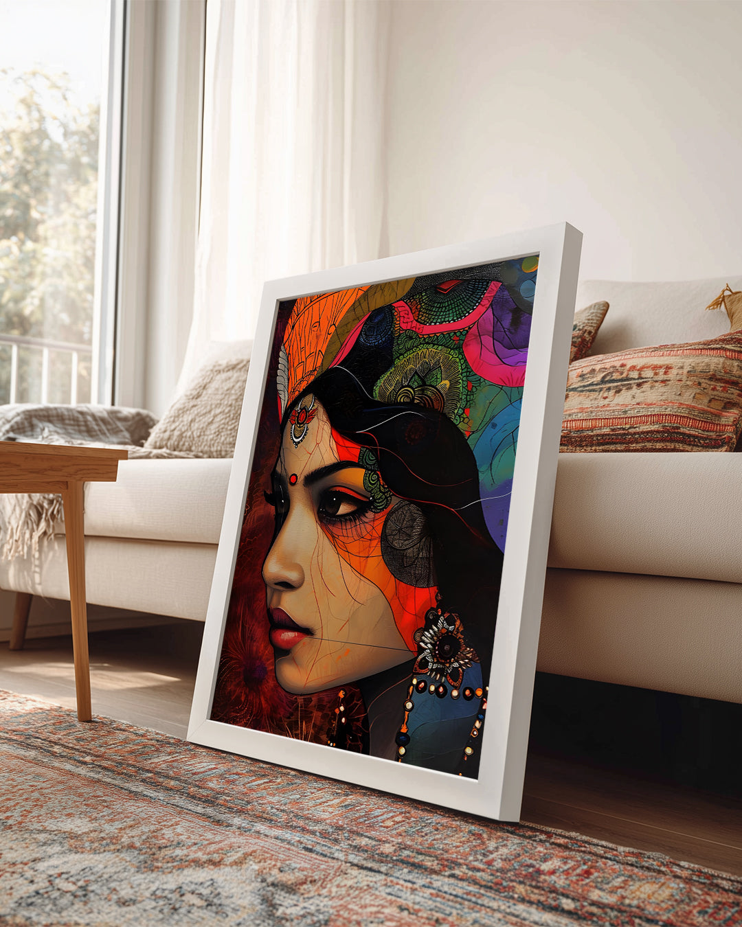 Renkli Portre Çalışması - Geleneksel Temalı Sanat Eseri Poster Tablosu