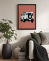 Retro Arazi Aracı - Minimalist Çizim Poster Tablosu