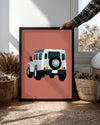 Retro Arazi Aracı - Minimalist Çizim Poster Tablosu