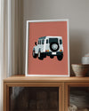 Retro Arazi Aracı - Minimalist Çizim Poster Tablosu