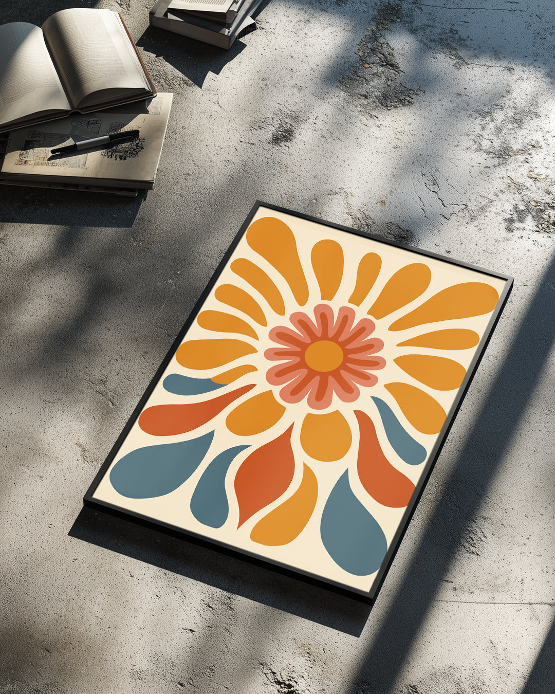 Retro Burst Poster Tablosu
