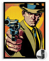 Retro Dedektif - Pop Art Stil Poster Tablosu