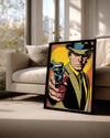 Retro Dedektif - Pop Art Stil Poster Tablosu
