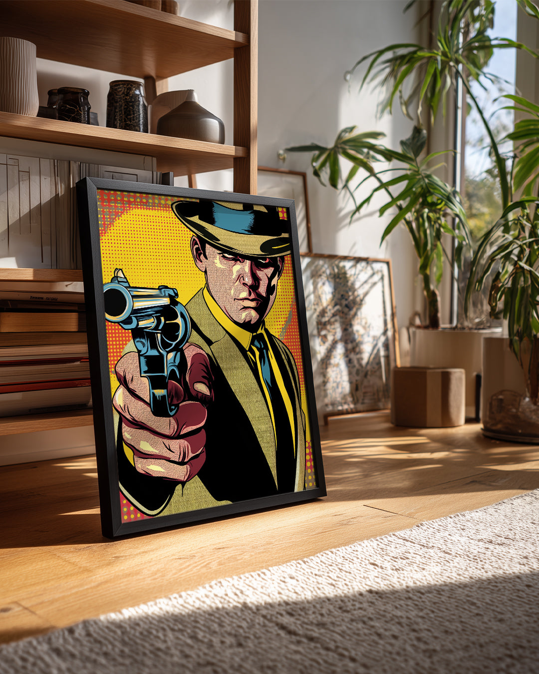 Retro Dedektif - Pop Art Stil Poster Tablosu