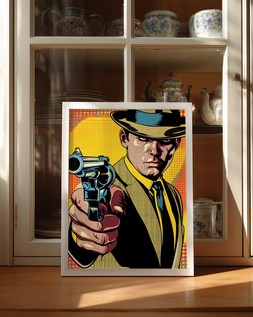 Retro Dedektif - Pop Art Stil Poster Tablosu