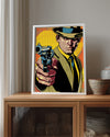 Retro Dedektif - Pop Art Stil Poster Tablosu