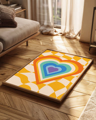 Retro Heart Poster Tablosu