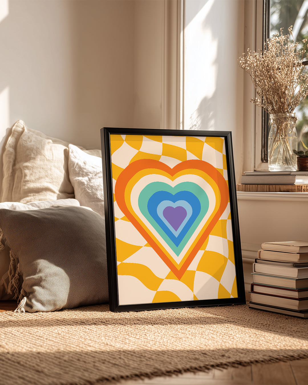 Retro Heart Poster Tablosu