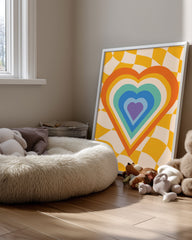 Retro Heart Poster Tablosu