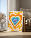 Retro Heart Poster Tablosu