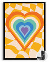 Retro Heart Poster Tablosu