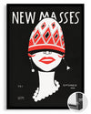 Retro Moda - Grafik Portre Tasarımı Poster Tablosu