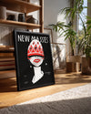 Retro Moda - Grafik Portre Tasarımı Poster Tablosu